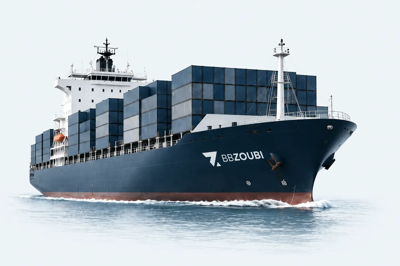Container ship for international sourcing and supply