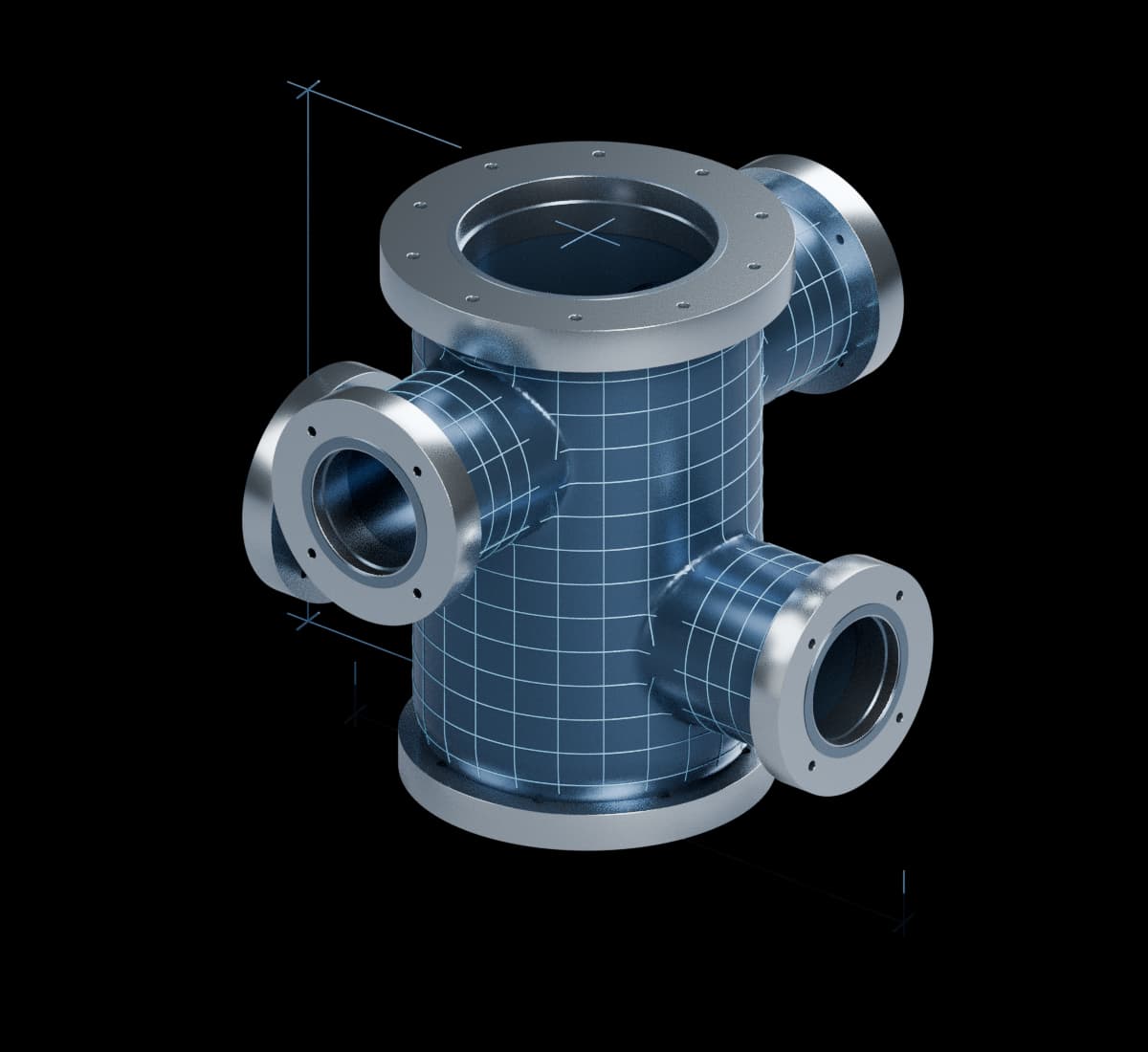 Product development CAD study shown as a detailed true 3D illustration