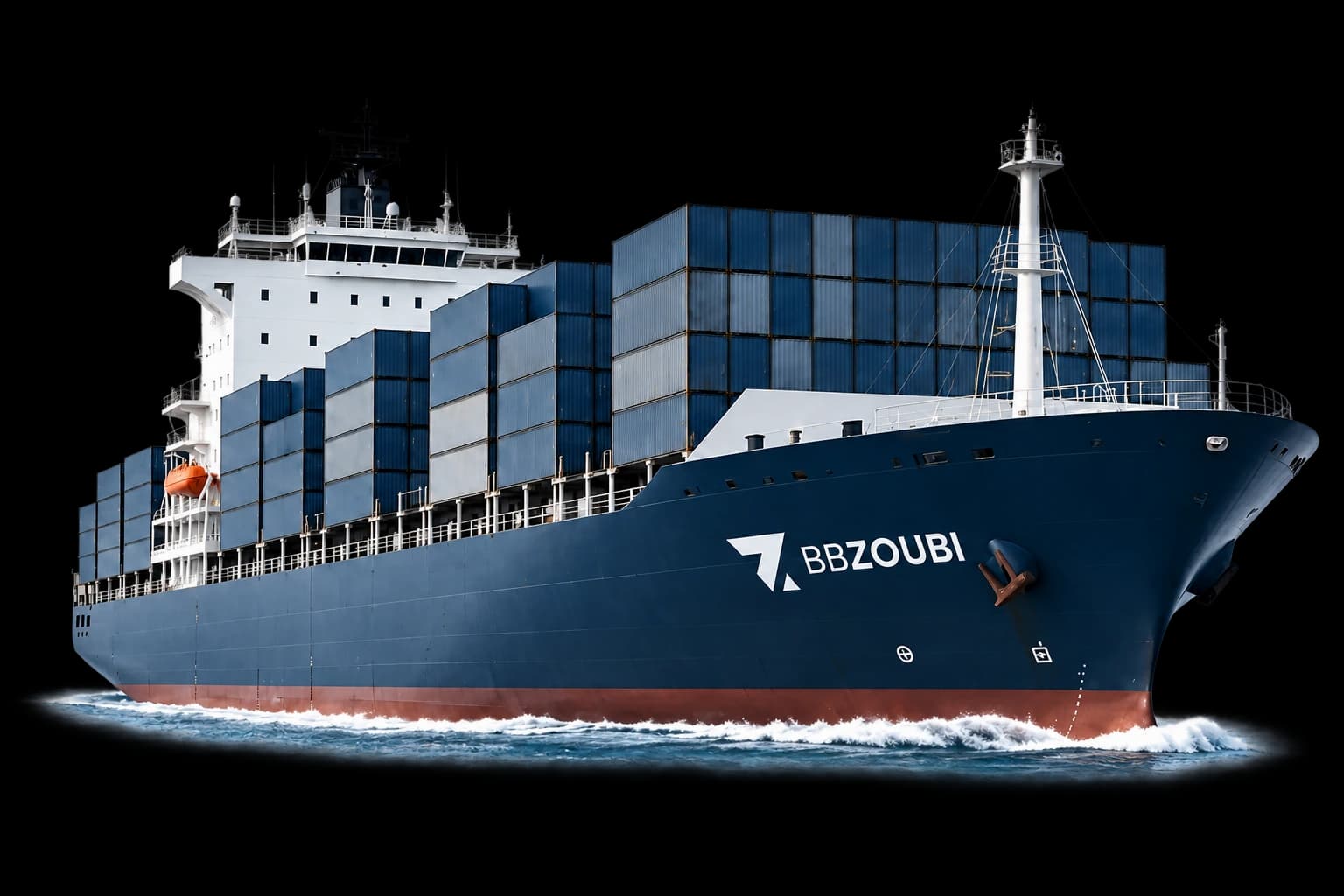 Container ship for international sourcing and supply