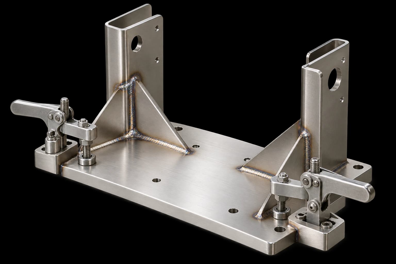 Welded sheet-metal assembly with realistic joints and fixture details
