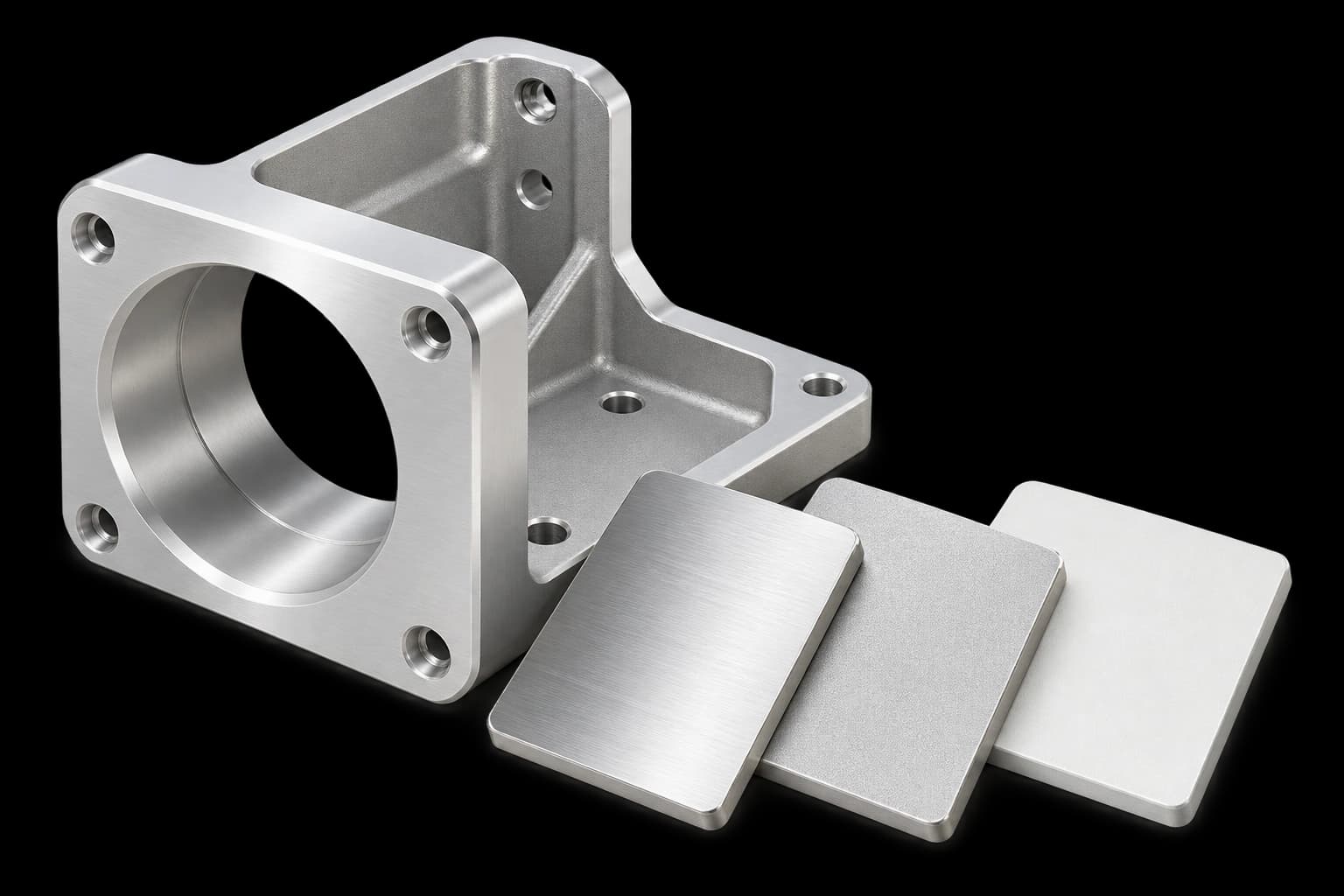 Finished metal component and surface sample coupons