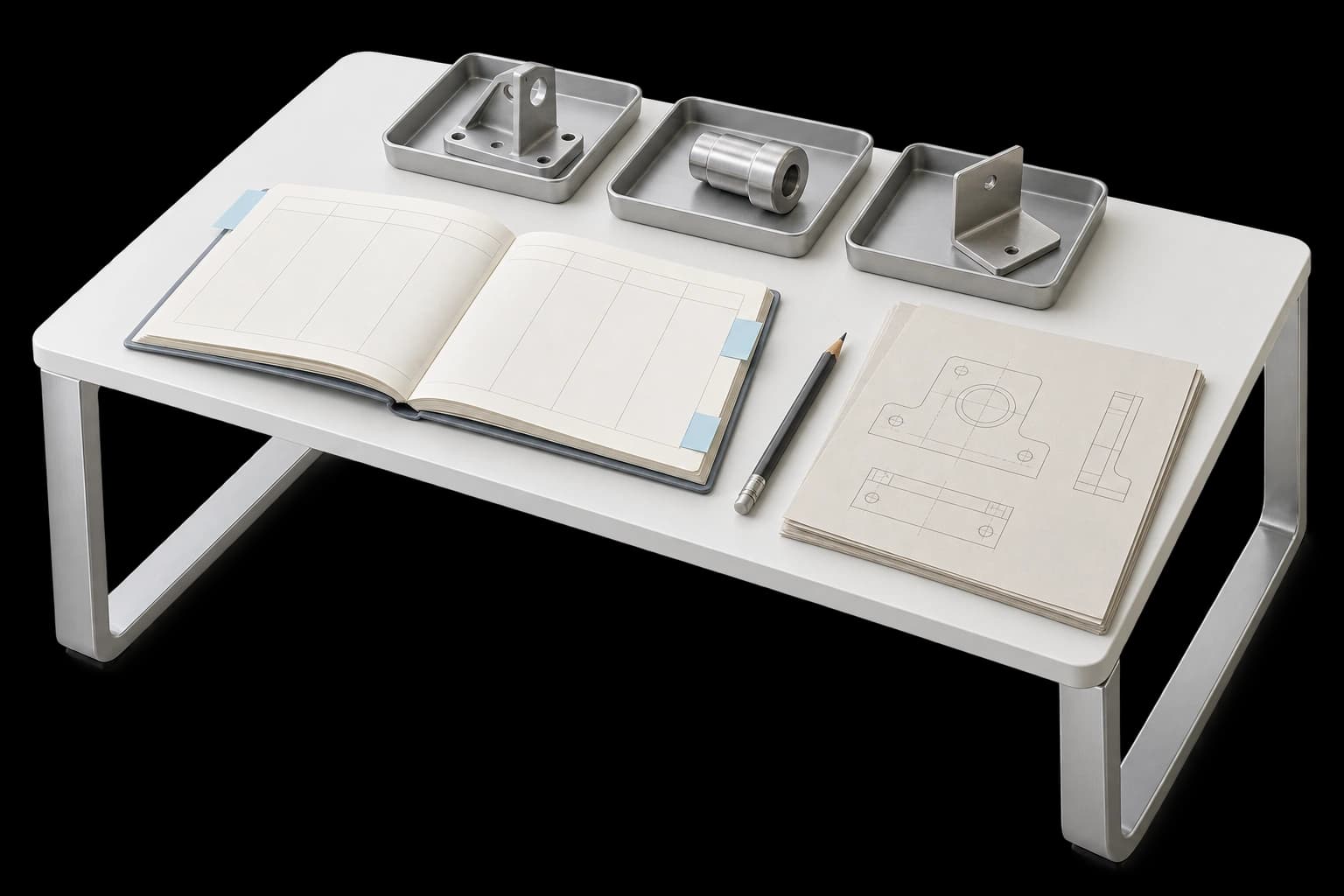 Project planner and sample trays for agreed onsite support
