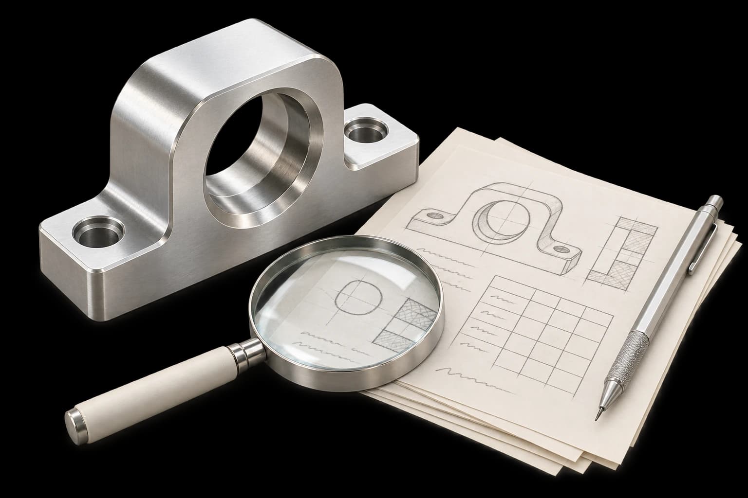 Inspected component and physical notes for findings review