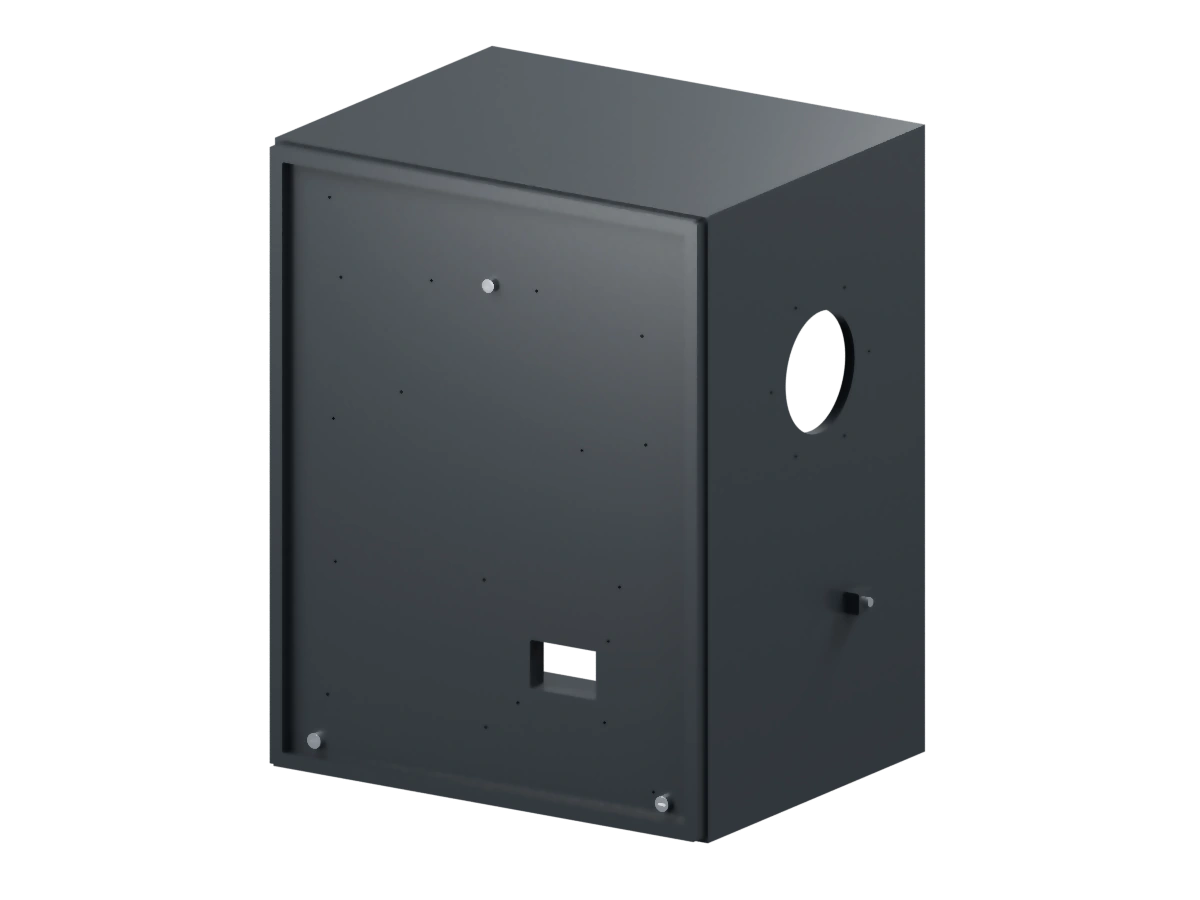 Enclosure with circular side opening studio preview